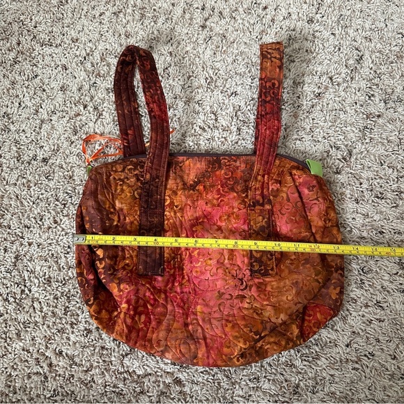 Handmade Pink Orange Tie Dye Quilted Embroidered Boho Bag Hippie Indie - Picture 15 of 16